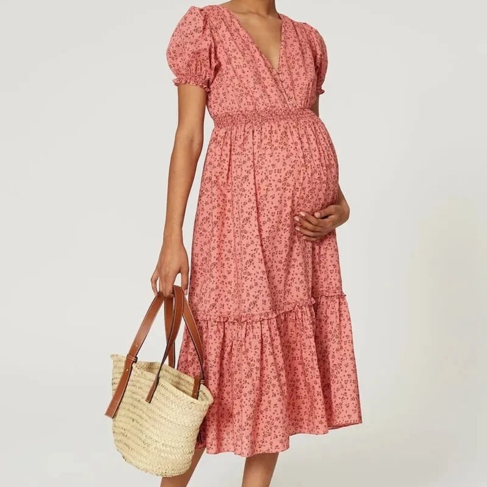 Hatch Pink Floral Maxi Dress